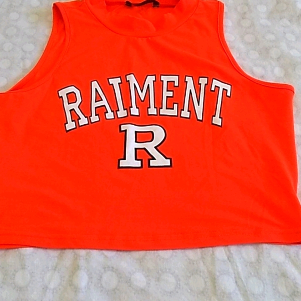 Shein Neon Orange Raiment crop top